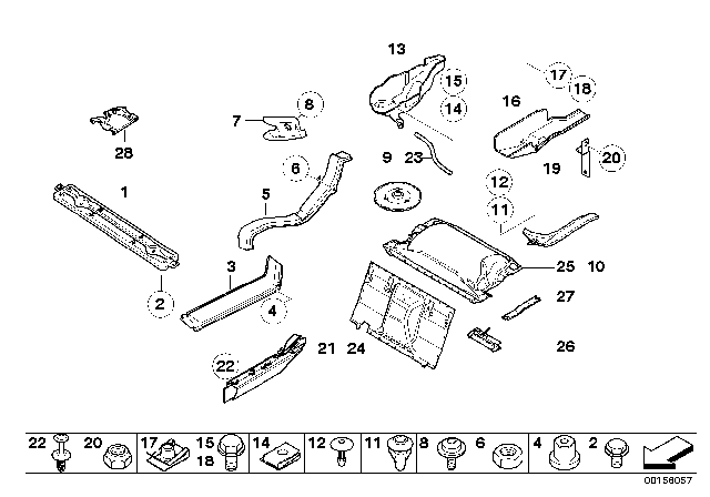 2007 BMW 750i Control Unit Cover, Right Diagram for 51717115226