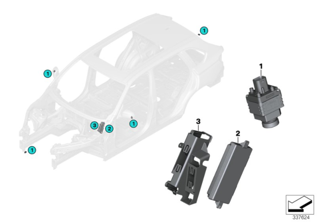 2013 BMW X3 Surround View Diagram