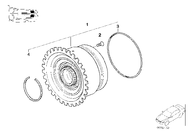 1997 BMW 540i Countersunk Screw Diagram for 24231421537