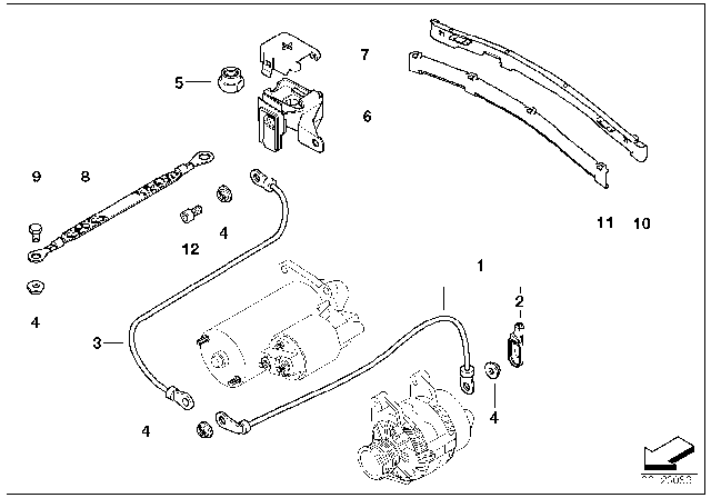 2000 BMW 323Ci Base B Diagram for 61138387540