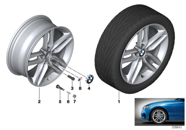 2015 BMW 228i xDrive BMW LA Wheel, M Double Spoke Diagram 6