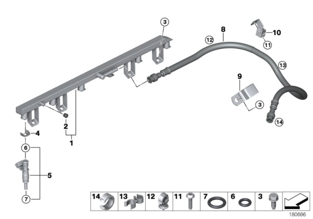 2007 BMW X5 Fuel Injection System / Injection Valve Diagram
