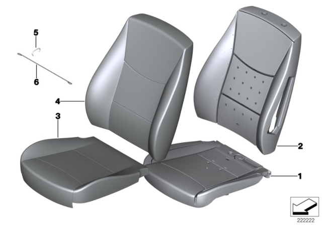 2011 BMW X3 Seat, Front, Cushion & Cover Diagram 2