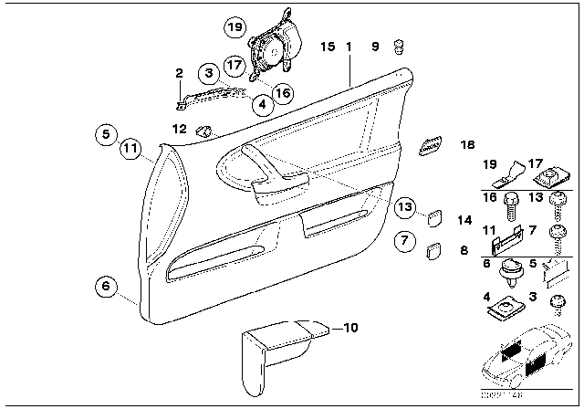 1997 BMW 318i Fillister Head Screw Diagram for 51169158228