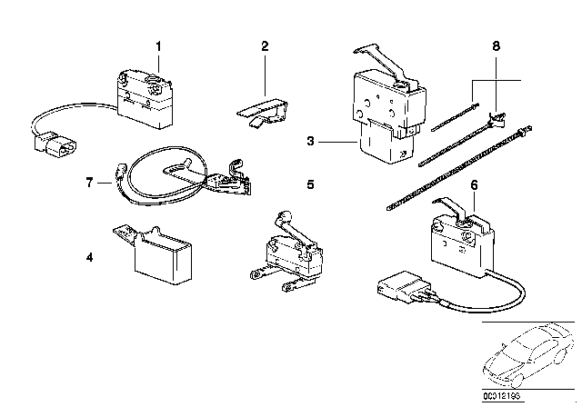 1999 BMW 323is Various Micro Switches Diagram