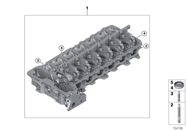 2011 BMW 740i Cylinder Head & Attached Parts Diagram 1