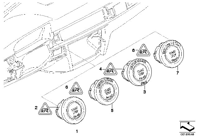 2014 BMW X1 Starter/Stop Switch Diagram