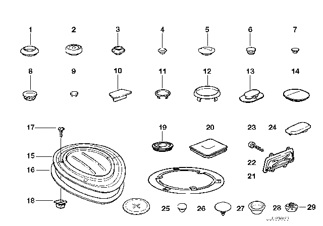 1998 BMW M3 Sealing Cap/Plug Diagram