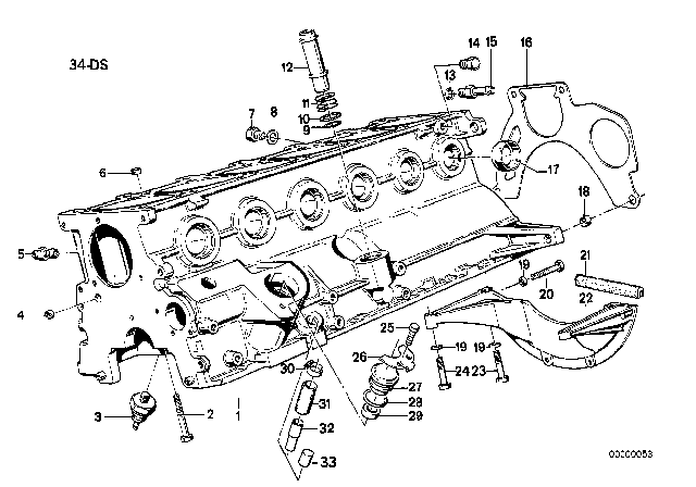 1990 BMW 325ix Torx Bolt Diagram for 23001222893