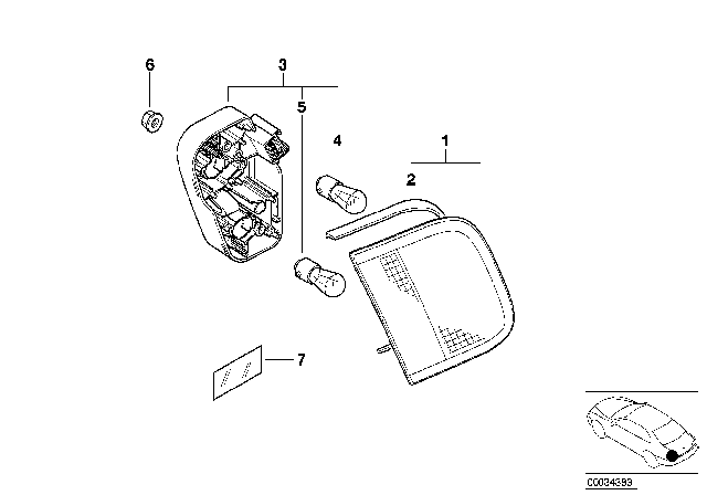 2004 BMW M3 Bulb Socket, Right Diagram for 63218374808