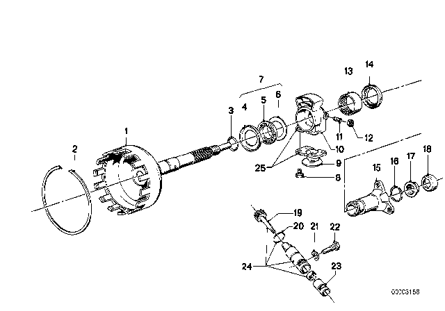 1979 BMW 320i Snap Ring Diagram for 24211205989