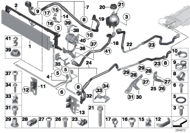 2013 BMW ActiveHybrid 7 Support Diagram for 17127592454