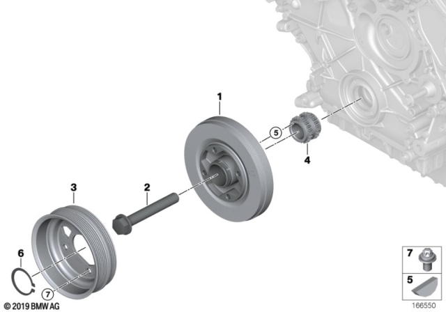 2015 BMW 750i Belt Drive-Vibration Damper Diagram