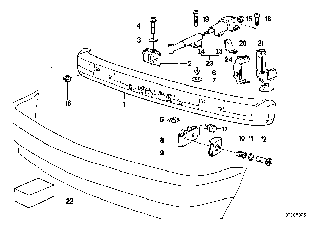 1993 BMW 535i Covering Right Diagram for 51118102972