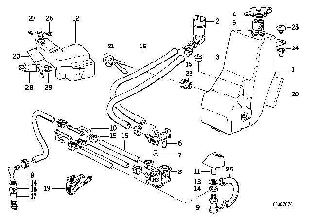 1989 BMW 525i Fluid Container Diagram for 61678351043