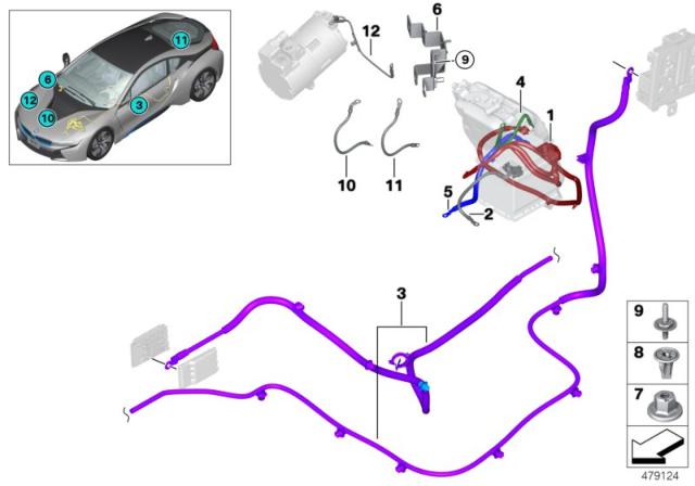 2014 BMW i8 Battery Cable Diagram