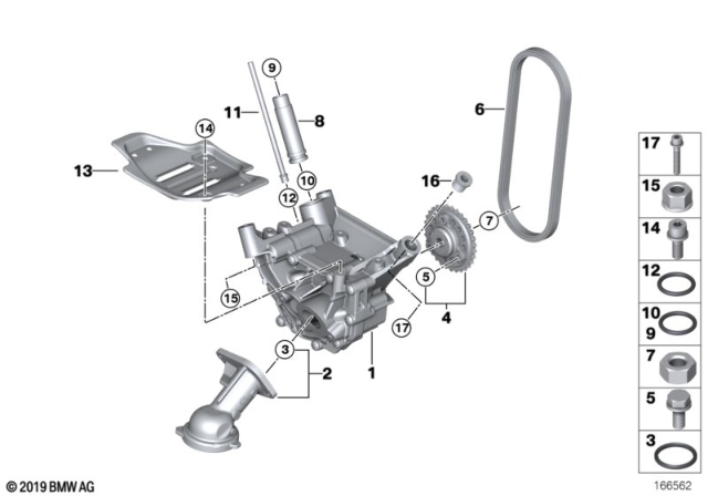 2014 BMW Alpina B7 Lubrication System / Oil Pump With Drive Diagram