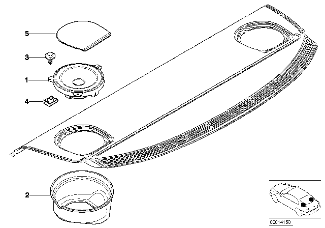 2003 BMW M3 Single Parts For Loudspeaker Diagram