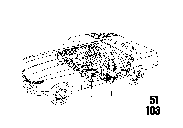 1971 BMW 2002 Running Meter, Cloth Diagram