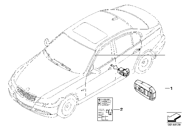 2009 BMW M3 One-Key Locking Diagram