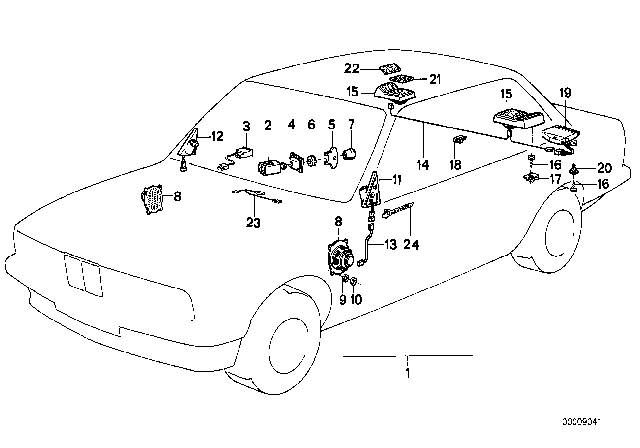 1979 BMW 733i Single Components Sound System Diagram