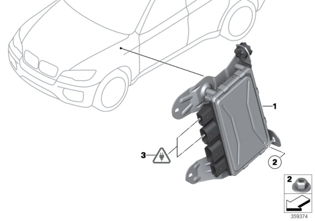 2015 BMW X6 Control Unit, Active Steering Diagram