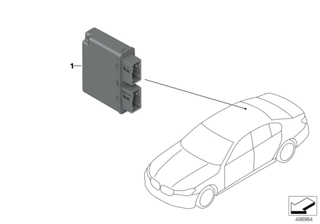 2020 BMW 740i xDrive Control Unit Ultrasonic Sensor Diagram