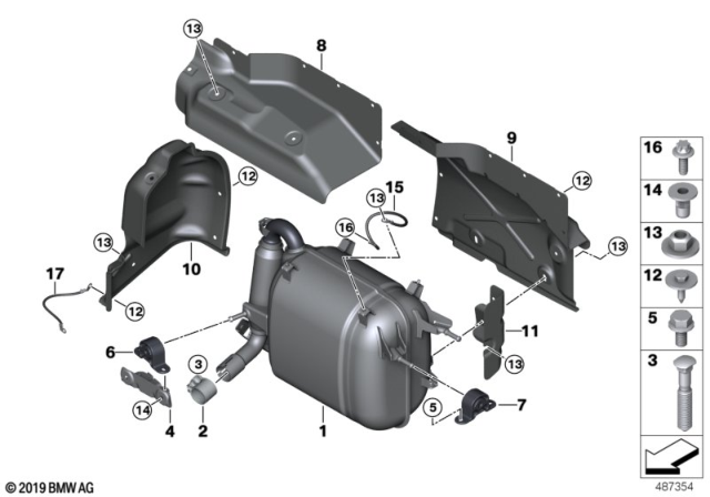 2020 BMW i3s Exhaust System Diagram