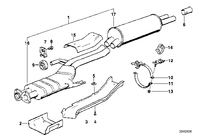 1979 BMW 733i Grass Fire Protection Shield Diagram for 18111176170