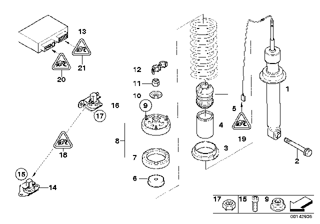 2002 BMW 745i Universal Pin Terminal Uncoded Diagram for 61138373583