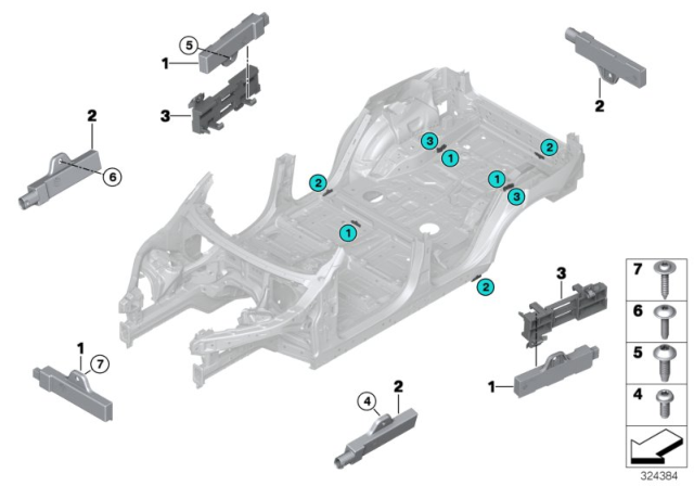 2017 BMW X5 M Individual Parts, Aerial, Comfort Access Diagram