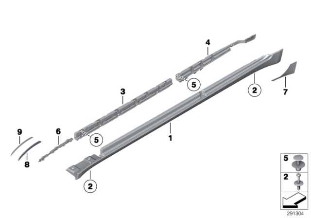 2013 BMW 750i xDrive Retaining Strip, Sill, Front Right Diagram for 51777187102