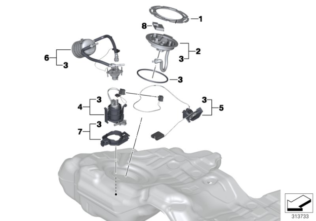 2015 BMW ActiveHybrid 7 Repair Kit, Pump Cover Diagram for 16117217257