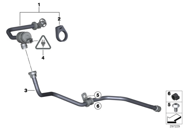 2009 BMW 335i xDrive Fuel Tank Breather Line Diagram for 13907552773