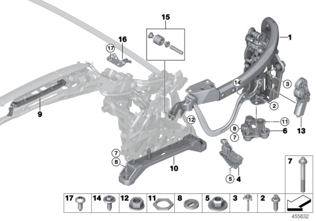 2019 BMW 440i Bracket, Main Bearing, Rear Module,Right Diagram for 54377375258