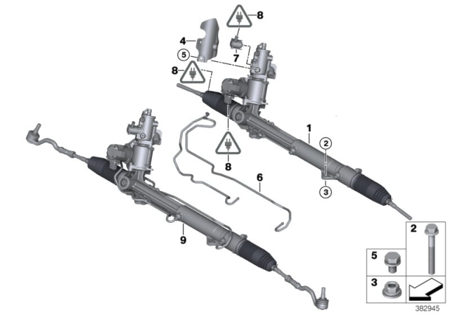 2015 BMW X6 Hydro Steering Box - Active Steering (AFS) Diagram