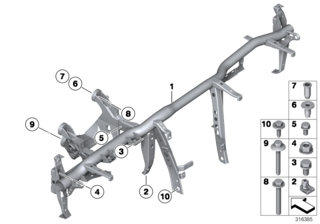 2014 BMW M5 Carrier Instrument Panel Diagram