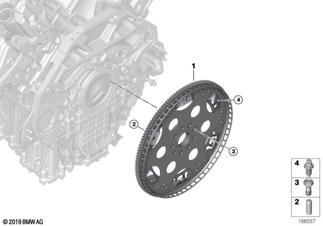 2014 BMW 750Li Flywheel / Twin Mass Flywheel Diagram