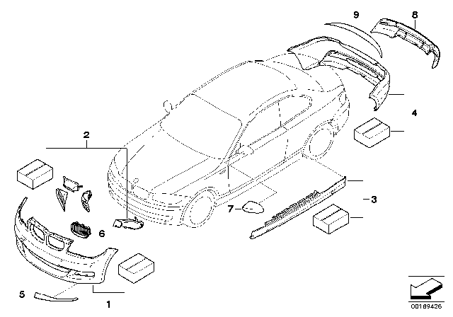 2008 BMW 135i Exterior Mirror Cap, Carbon, Right Diagram for 51160414216