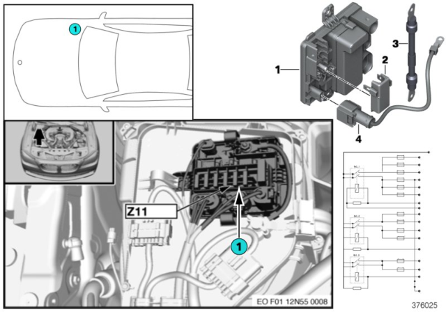 2018 BMW 640i xDrive Integrated Supply Module Diagram
