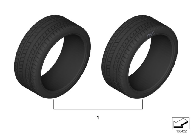 2015 BMW 228i Summer Tires Diagram