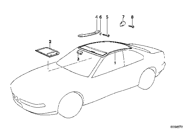 Headlining / Handle - 1991 BMW 850i Coupe(E31)