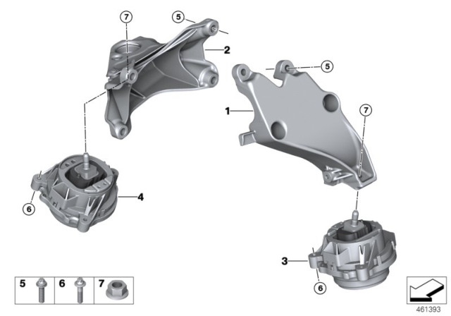 2017 BMW 340i Engine Suspension Diagram