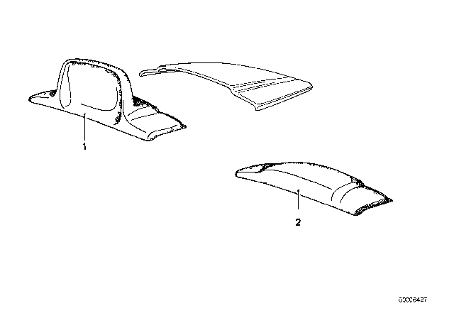 1987 BMW 635CSi Casing Headrest Rear Diagram for 51461909047