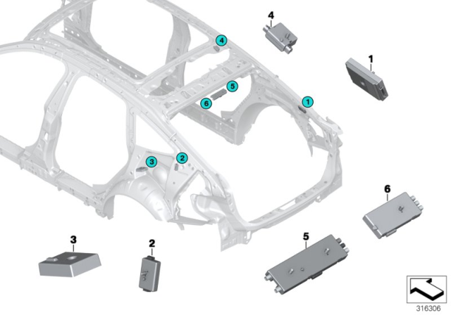2016 BMW M235i Components, Antenna Amplifier Diagram
