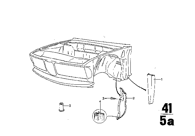 1969 BMW 2500 Forward Structure Diagram 3