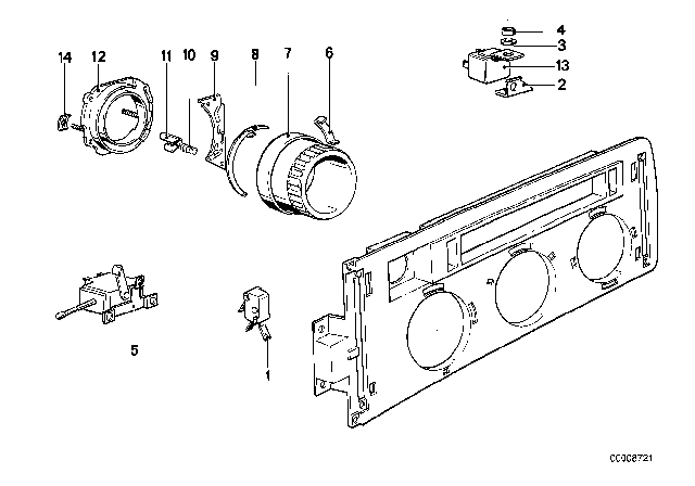1983 BMW 633CSi Heating / Air Conditioner Actuation Diagram 3