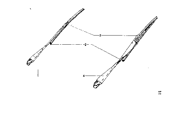 1969 BMW 2000 Windshield Cleaning System Diagram 1