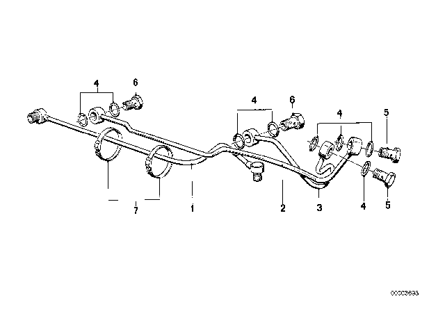 1985 BMW 318i Pipe Diagram for 32131128695
