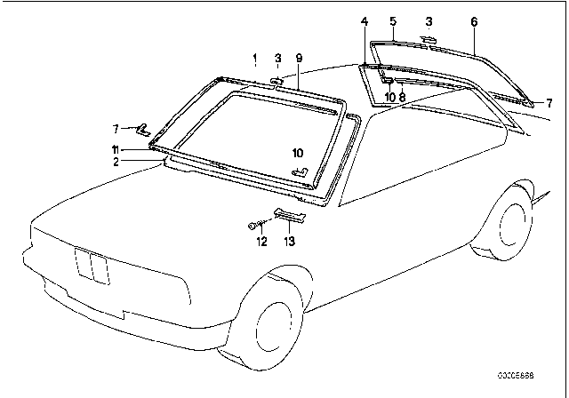 1978 BMW 733i Cup Diagram for 51311800068
